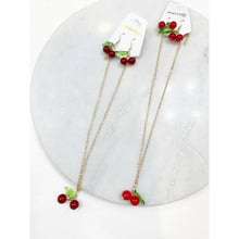 Load image into Gallery viewer, Cherry Dangle Earrings and Necklace Set: Light and Dark