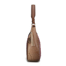 Load image into Gallery viewer, Nayra Embossed Hobo Handbag Vegan Leather Women by Mia k: Grey - Pink