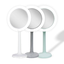 Load image into Gallery viewer, Hudson Lighted Makeup Mirror with Magnification & Suction Cu: 8X/1X / Round / White