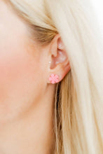 Load image into Gallery viewer, Jenna Flower Earrings - Coral