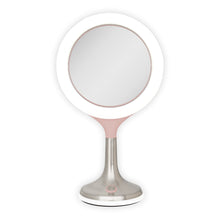 Load image into Gallery viewer, Solana Lighted Makeup Mirror with Magnification & Touch Pad: 8X/1X / Round / White