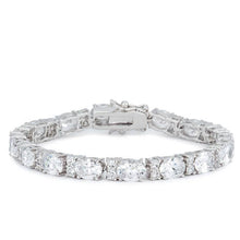 Load image into Gallery viewer, Oversized Oval Cubic Zirconia Tennis Bracelet