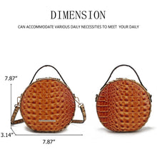 Load image into Gallery viewer, MKF Ynnari Women's Crossbody Chic Round Croc-Embossed: Black