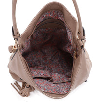 Load image into Gallery viewer, Front Pocket Tassel Zipper w/ Wristlet Hobo Set: Light Gray