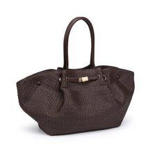 Load image into Gallery viewer, Kaia - Straw Tote: Chocolate