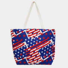 Load image into Gallery viewer, American USA Flag Printed Beach Tote Bag
