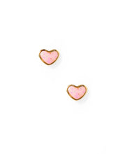 Load image into Gallery viewer, Screwback Stud Earrings - Nora Heart - Pink