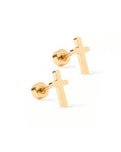 Load image into Gallery viewer, Screwback Stud Earrings - Catherine Cross