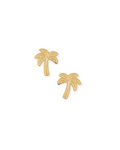 Load image into Gallery viewer, Screwback Stud Earrings - Palm Tree Gold