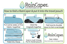 Load image into Gallery viewer, Tiffany Peonies & Iris Reversible Rain Cape – Lightweight Hooded Wrap for Women