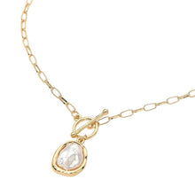 Load image into Gallery viewer, Pearl Toggle Pendant Paperclip Chain Necklace