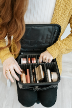 Load image into Gallery viewer, Customizable Cosmetic Case: Quilted Rose Gold