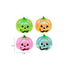 Load image into Gallery viewer, Glitter Halloween Pumpkin Squeeze Squishy Stress Relief Toy