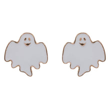 Load image into Gallery viewer, Enamel Halloween Cute Ghost Stud Earrings