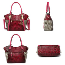 Load image into Gallery viewer, MKF Janise women's Tote handbag by Mia K: Red Combo