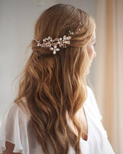 Load image into Gallery viewer, Leona Bridal Hair Vine: Rose Gold