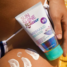 Load image into Gallery viewer, NEW! S&G Mermaid Biodegradable Glitter SPF 50 TUBE