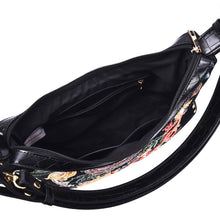 Load image into Gallery viewer, Flower Shop Hand Beaded Hobo Bag: Black