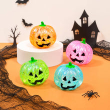 Load image into Gallery viewer, Glitter Halloween Pumpkin Squeeze Squishy Stress Relief Toy