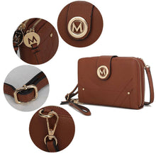 Load image into Gallery viewer, MKF Collection Sage Smartphone Wallet Convertible Bag by Mia: Rose Gold
