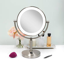 Load image into Gallery viewer, Laguna Lighted Makeup Mirror with Magnification: Chrome / Round / 5X/1X