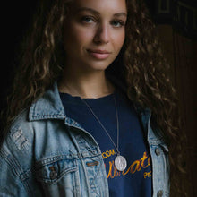 Load image into Gallery viewer, Mother Mary + Archangel Michael Protection Necklace Antique Silver Large