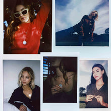 Load image into Gallery viewer, Mother Mary + Archangel Gabriel Guidance Necklace Antique Gold Large