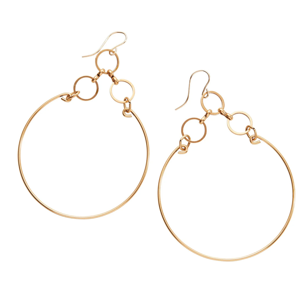 Heaven Knows Hoops Antique Gold