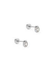 Load image into Gallery viewer, Screwback Stud Earrings - Paloma Pear Silver