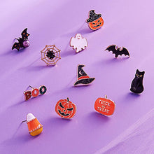 Load image into Gallery viewer, Enamel Halloween Cute Ghost Stud Earrings
