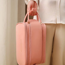 Load image into Gallery viewer, 3 Layer Portable Travel Makeup Pouch Bag: Pink