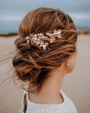 Load image into Gallery viewer, Leona Bridal Hair Vine: Rose Gold