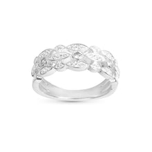 Load image into Gallery viewer, Silver CZ Braided Ring: 8