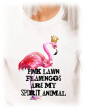 Load image into Gallery viewer, Pink Lawn Flamingo: Yes / White / Medium with rhinestones