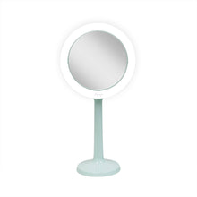 Load image into Gallery viewer, Hudson Lighted Makeup Mirror with Magnification & Suction Cu: 8X/1X / Round / White