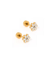 Load image into Gallery viewer, Screwback Stud Earrings - Alli - White
