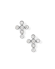 Load image into Gallery viewer, Screwback Stud Earrings - Clara Cross - Silver