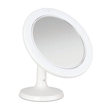 Load image into Gallery viewer, Hudson Lighted Makeup Mirror with Magnification & Suction Cu: 8X/1X / Round / White