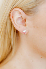 Load image into Gallery viewer, Screwback Stud Earrings - Palm Tree Silver