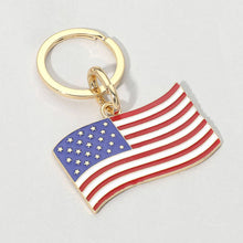 Load image into Gallery viewer, American USA Flag Charm Keychain