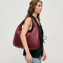 Load image into Gallery viewer, Victoria Woven Hobo: Wine