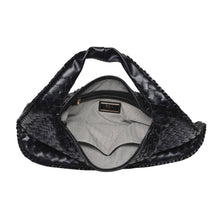 Load image into Gallery viewer, Victoria Woven Hobo: Black