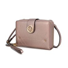 Load image into Gallery viewer, MKF Collection Sage Smartphone Wallet Convertible Bag by Mia: Rose Gold