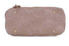 Load image into Gallery viewer, Front Pocket Tassel Zipper w/ Wristlet Hobo Set: Light Gray