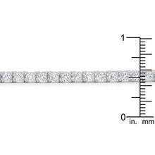 Load image into Gallery viewer, Silvertone Finish Victorian Cubic Zirconia Tennis 8 Inch Bracelet