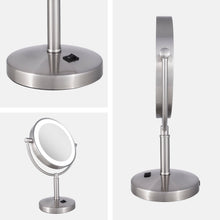 Load image into Gallery viewer, Laguna Lighted Makeup Mirror with Magnification: Chrome / Round / 5X/1X