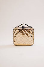Load image into Gallery viewer, Customizable Cosmetic Case: Quilted Gold