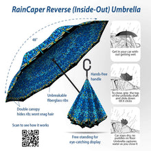 Load image into Gallery viewer, RainCaper - Tiffany "Dragonfly" Reverse Umbrella
