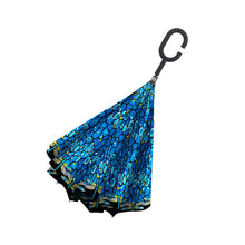 Load image into Gallery viewer, RainCaper - Tiffany "Dragonfly" Reverse Umbrella