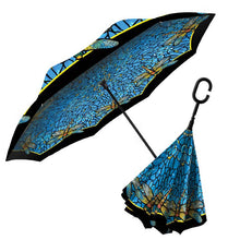 Load image into Gallery viewer, RainCaper - Tiffany "Dragonfly" Reverse Umbrella